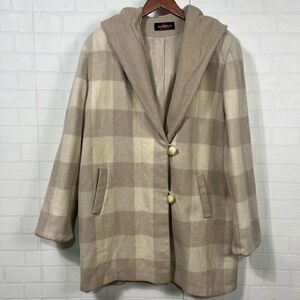 Vintage Alorna Women’s Coat Size chest 46” Wool Blend Hooded